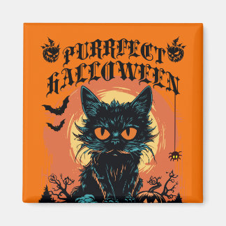 Purfect Halloween Black Cat Niedlich Magnet