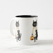 Purfect Halloween-TASSE Zweifarbige Tasse (Vorderseite Links)