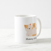 Purfect Liebe - Custom Mama Cat & Kitten Kaffeetasse (VorderseiteRechts)
