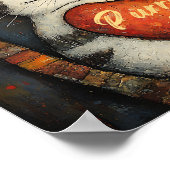 Purfect Liebe Ein gemütliches Cat Embrace Poster (Ecke)