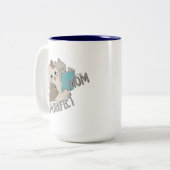Purfect-Mama Zweifarbige Tasse (Vorderseite Links)