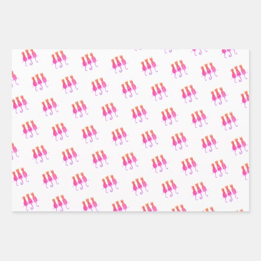 Purfect Moments Cat-Inspiriert Wrapping Paper Set Geschenkpapier Set (Vorderseite 2)