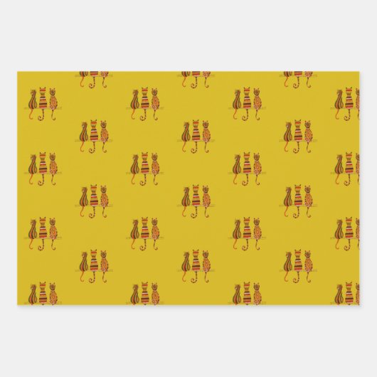 Purfect Moments Cat-Inspiriert Wrapping Paper Set Geschenkpapier Set (Vorderseite)