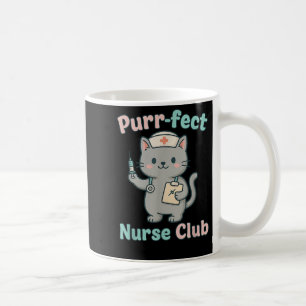 Purfect Nurse Club Niedlich Cat Nurse Funny Medica Kaffeetasse