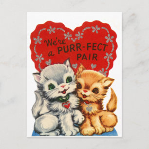 Purfect Pair Kitty Valentine Feiertagspostkarte