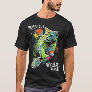 Purfect Player Cat Paddleball Spieler Pickleball T-Shirt