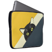 Purfect Protection: Black Cat Laptopschutzhülle (Vorne Rechts)