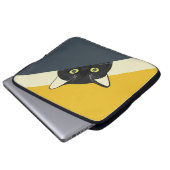 Purfect Protection: Black Cat Laptopschutzhülle (Vorne Knopf)