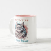 Purfection in jeder Stroke Cat Art Design Tasse (Vorderseite Links)