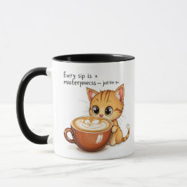 Purfektion in jeder Sippe - Niedliche Katze Latte Tasse