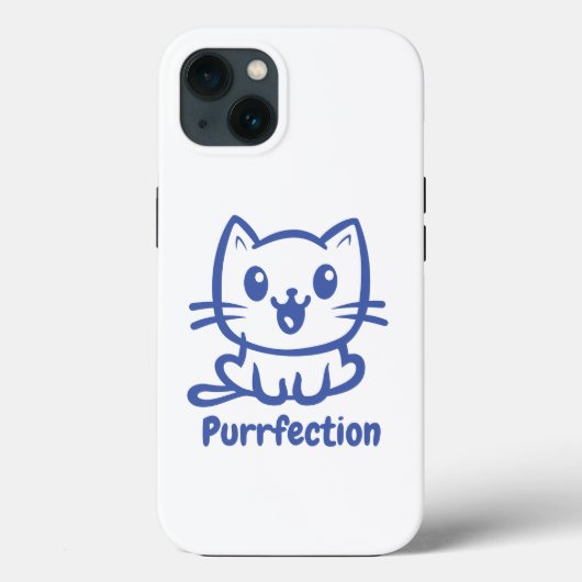 Purfektion, sehr Niedliche Anime-Katze Case-Mate iPhone Hülle (Rückseite)