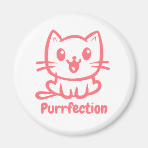 Purfektion, sehr Niedliche Anime-Katze Magnet