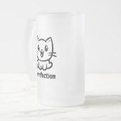 Purfektion, sehr Niedliche Anime-Katze Mattglas Bierglas (Vorderseite Links)