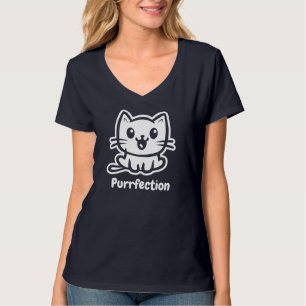 Purfektion, sehr Niedliche Anime-Katze T-Shirt