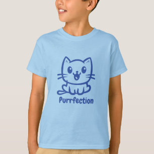 Purfektion, sehr Niedliche Anime-Katze T-Shirt