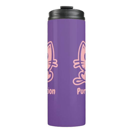 Purfektion, sehr Niedliche Anime-Katze Thermosbecher (Vorderseite)