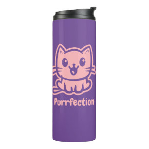 Purfektion, sehr Niedliche Anime-Katze Thermosbecher