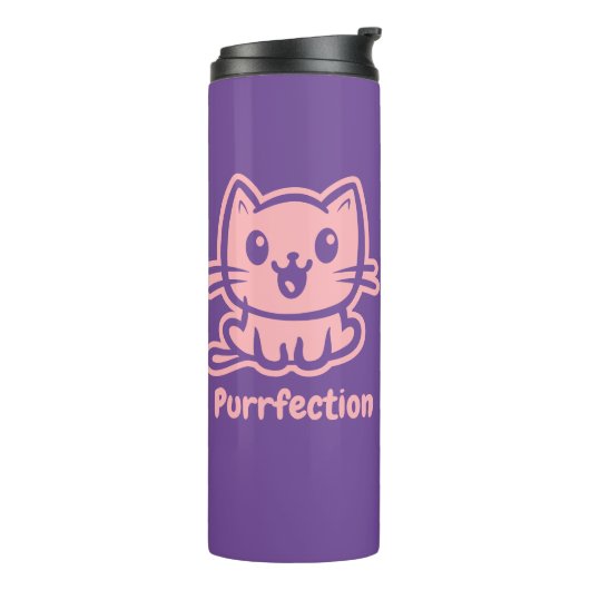 Purfektion, sehr Niedliche Anime-Katze Thermosbecher (Nach links gedreht)