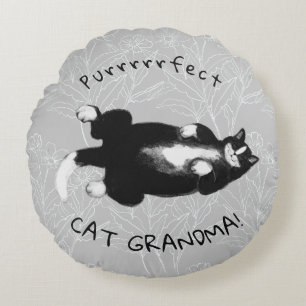 Purffect-Katzenkamma Rundes Kissen