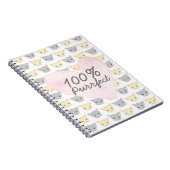 Purffect Kitten Muster Notebook Notizblock (Rechte Seite)