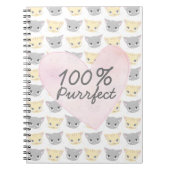 Purffect Kitten Muster Notebook Notizblock (Vorderseite)