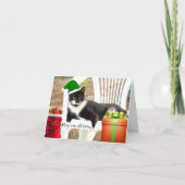 Purffiff Weihnachtsflaume Neujahr Faltkatze Karte (Vorderseite)