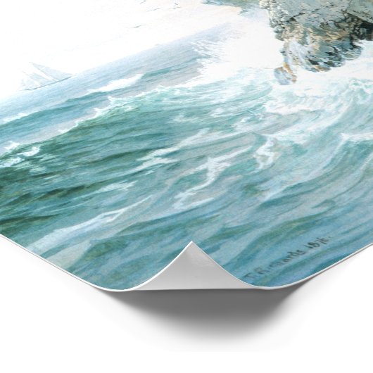 Purgatory Cliff William Trost Richards Seascape Poster (Ecke)