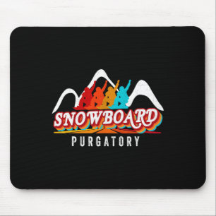 Purgatory Snowboard Colorado Retro Snowboarden 19 Mousepad