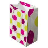 Puri und Gelb Mittlere Geschenktüte (Vorderseite Schrägansicht)