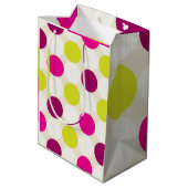 Puri und Gelb Mittlere Geschenktüte (Rückseite Schrägansicht)