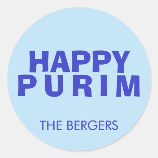 purim6 runder aufkleber (Vorderseite)