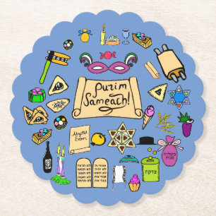 Purim Ansammlungen Paper Untersetzer - Ansammlunge