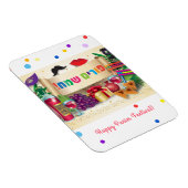 Purim Basket Gifts Hamantaschen Gragger Hebrew Magnet (Rechte Seite)