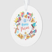 Purim Basket Gifts Hamantaschen Gragger Hebrew Ornament (Vorderseite)