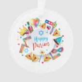 Purim Basket Gifts Hamantaschen Gragger Hebrew Ornament (Vorderseite)
