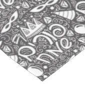 Purim Black and White Tablecloth Tischdecke (Schrägansicht)