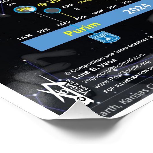 Purim Blood Moon Countdown Poster (Ecke)