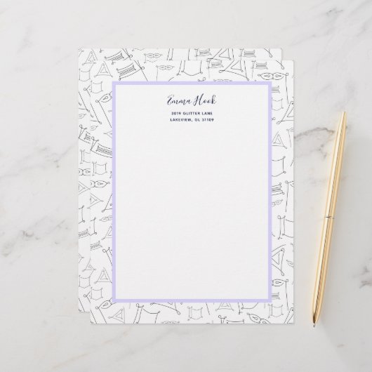 Purim Briefbogen (Vorderseite/Rückseite Beispiel)