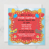 Purim Carnival Party Einladung Poster (Vorderseite)