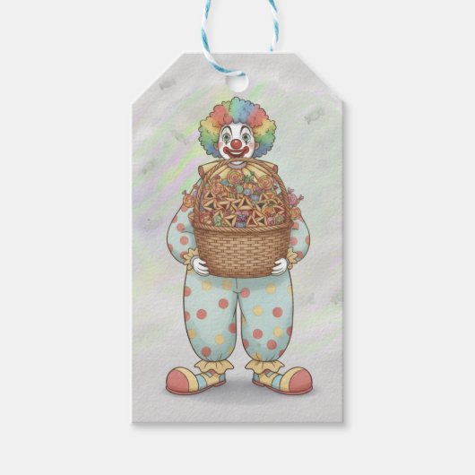 Purim Clown Mishloach Manot  Geschenkanhänger (Vorderseite)