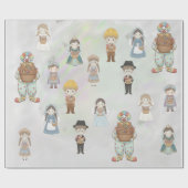 Purim Costume Kids Character Collectio Geschenkpapier (Flach)