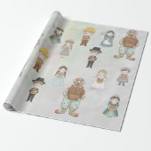 Purim Costume Kids Character Collectio Geschenkpapier (Ungerollt)