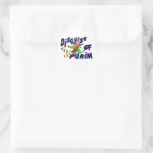 Purim Disguise Runder Aufkleber (Tasche)