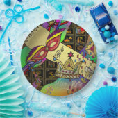 Purim Esther Celebration Art Print Paper Plate Pappteller (Party)