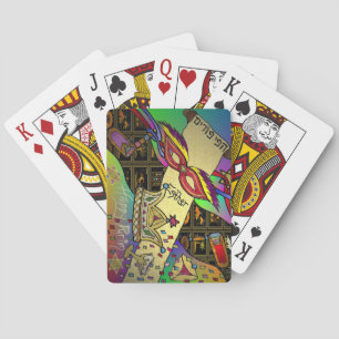 Purim Esther Celebration Art Print Playing Cards Spielkarten