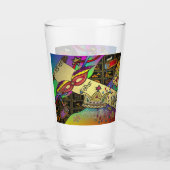 Purim Esther Celebration Dark Art Print Glas (Rückseite)