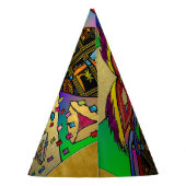 Purim Esther Celebration Dark Art Print Partyhütchen (Rückseite)