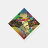 Purim Esther Celebration Dark Art Print Serviette (Ecke)