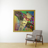 Purim Esther Celebration Dark Art Print Tapestes Wandteppich (Beispiel (Horizontal))