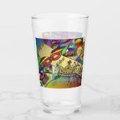 Purim Esther Celebration Light Art Print Glas (Rückseite)